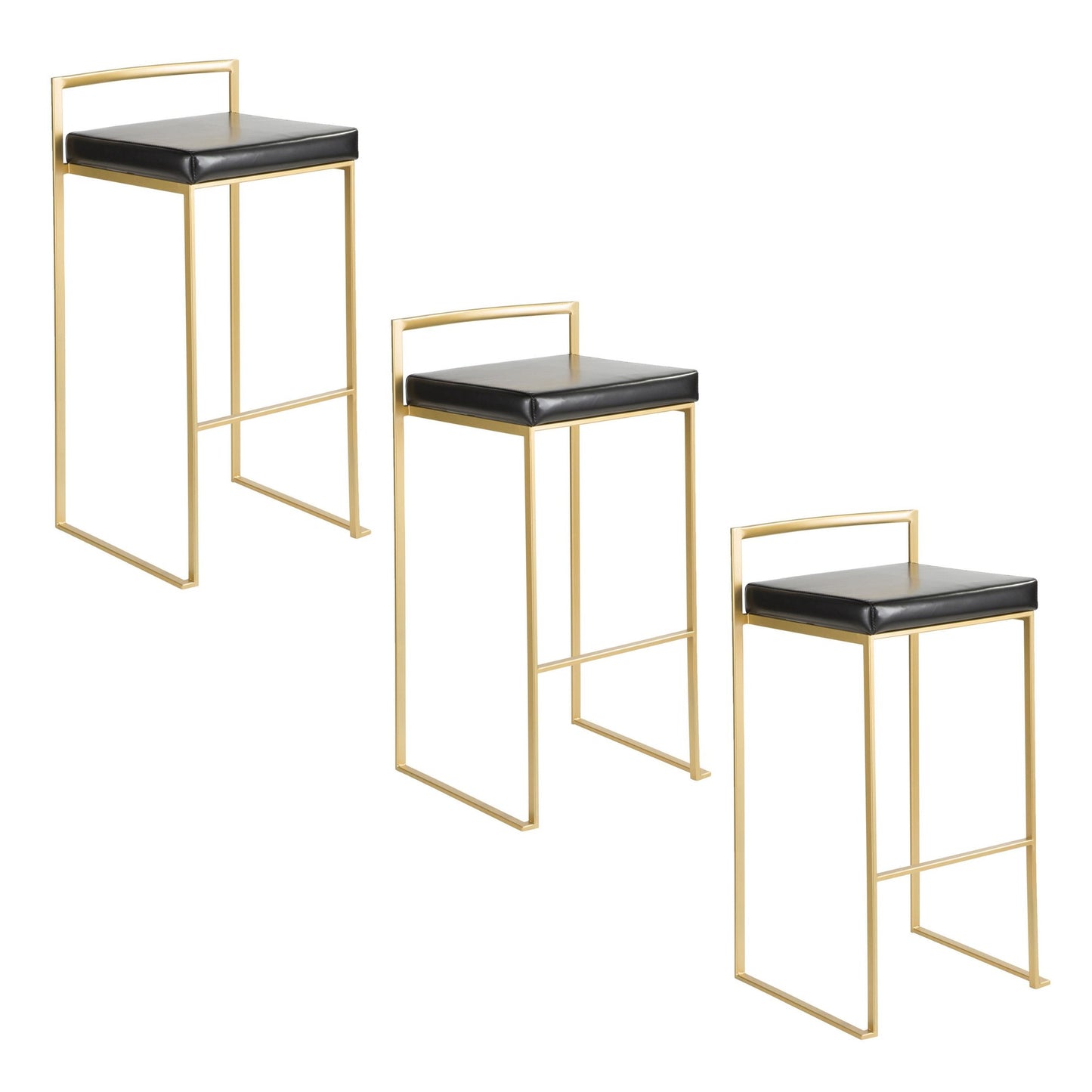 Fuji Stacker 30" Fixed-Height Barstool - Set of 3
