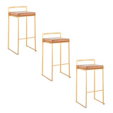 Fuji Stacker 30" Fixed-Height Barstool - Set of 3