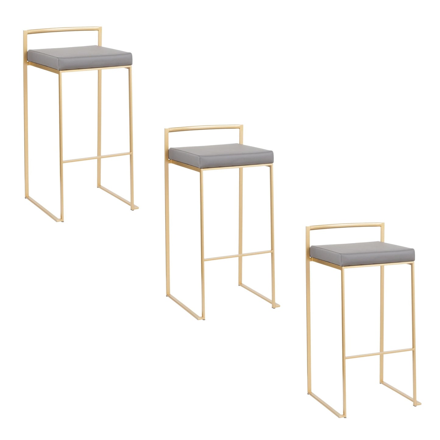 Fuji Stacker 30" Fixed-Height Barstool - Set of 3