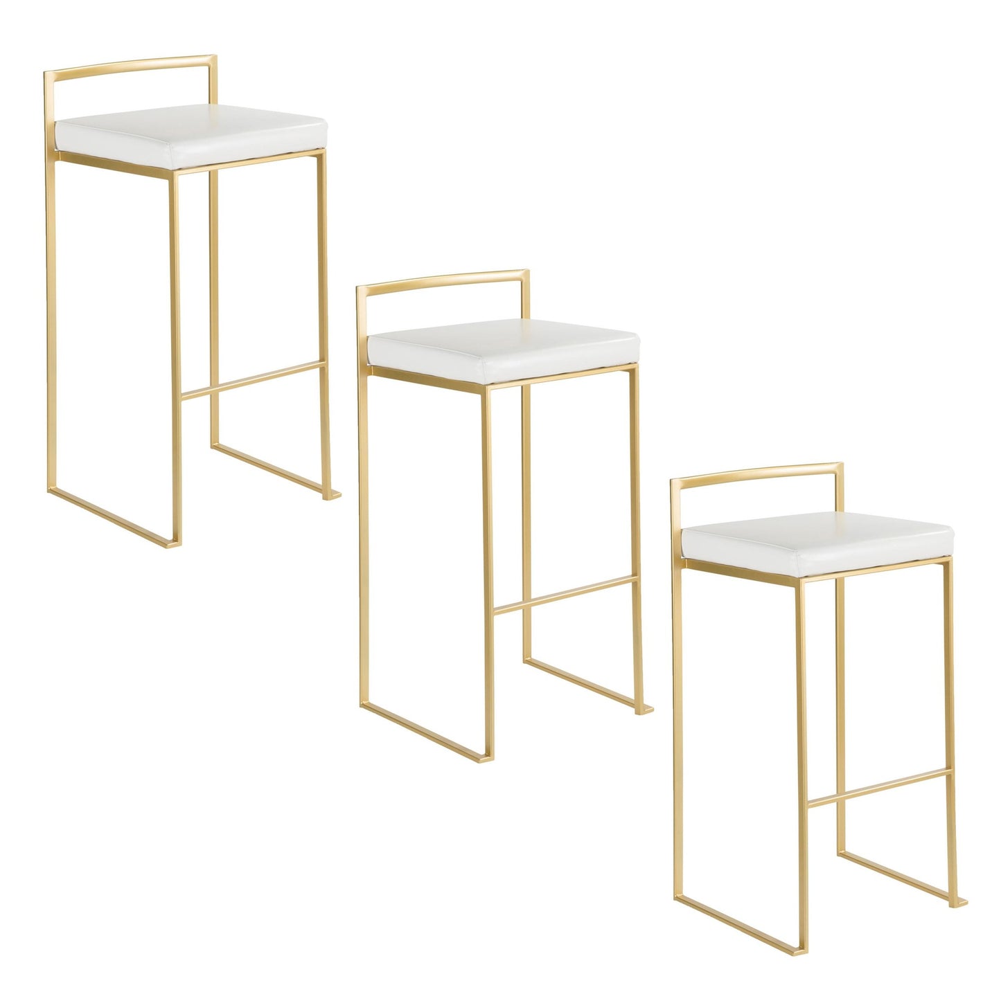 Fuji Stacker 30" Fixed-Height Barstool - Set of 3