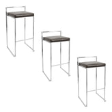 Fuji Stacker 30" Fixed-Height Barstool - Set of 3