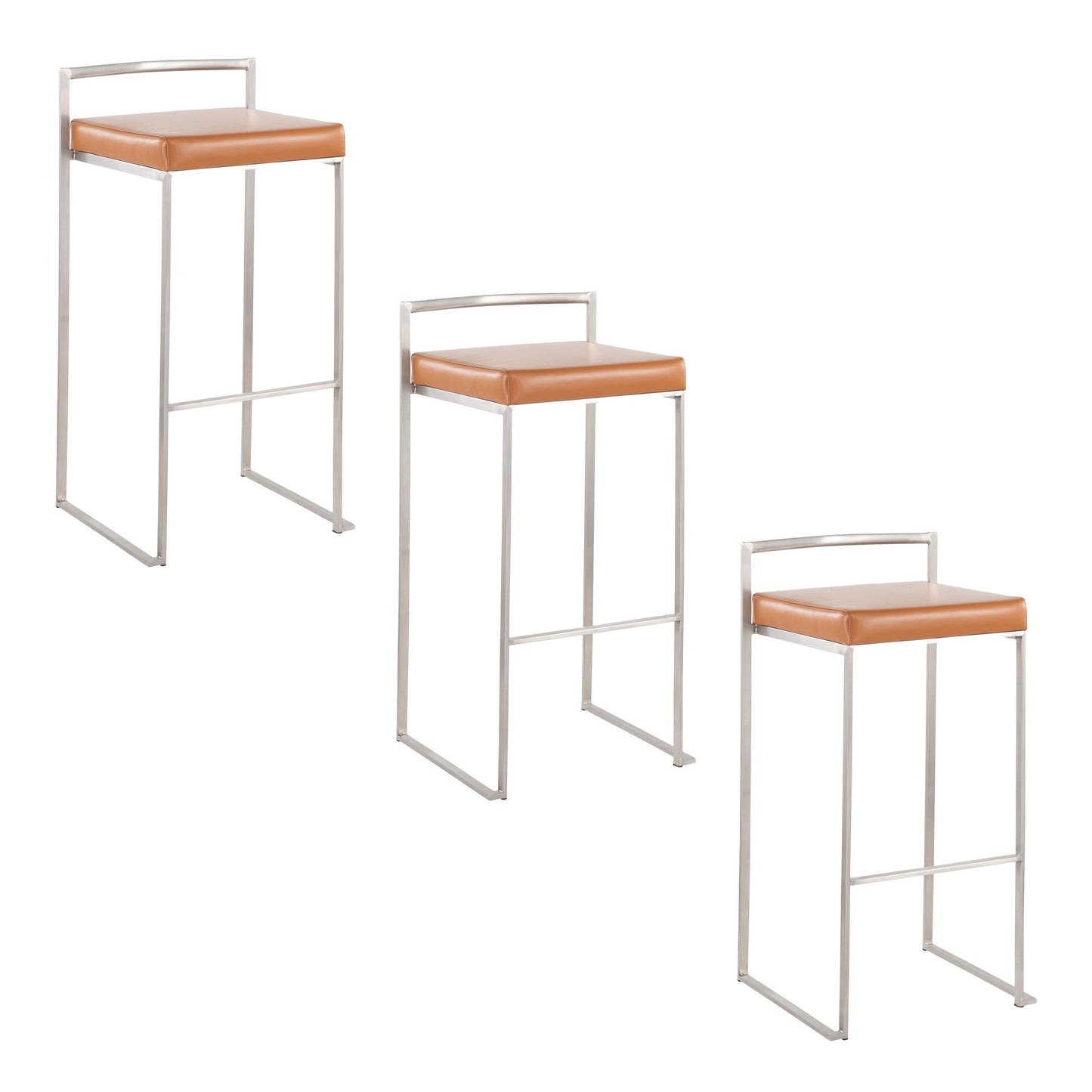Fuji Stacker 30" Fixed-Height Barstool - Set of 3