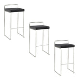 Fuji Stacker 30" Fixed-Height Barstool - Set of 3