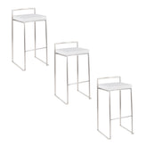 Fuji Stacker 30" Fixed-Height Barstool - Set of 3