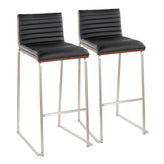 Mason Mara 30" Fixed-Height Barstool - Set of 2