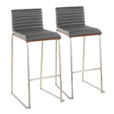 Mason Mara 30" Fixed-Height Barstool - Set of 2