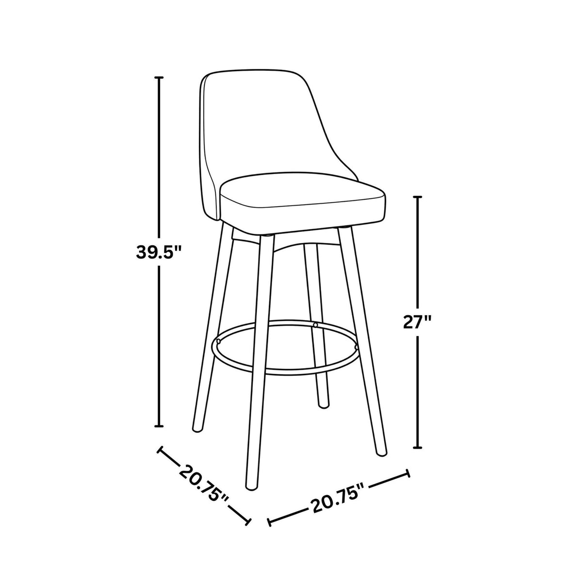 Marcel Upholstered 30" Fixed-Height Barstool - Set of 2