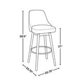 Marcel Upholstered 30" Fixed-Height Barstool - Set of 2