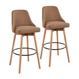 Marcel Upholstered 30" Fixed-Height Barstool - Set of 2