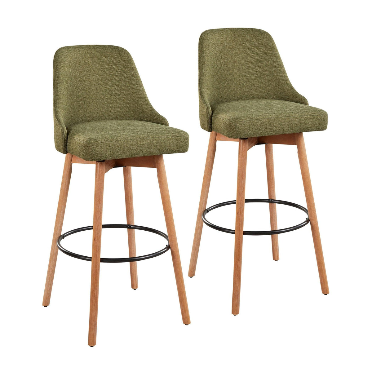 Marcel Upholstered 30" Fixed-Height Barstool - Set of 2