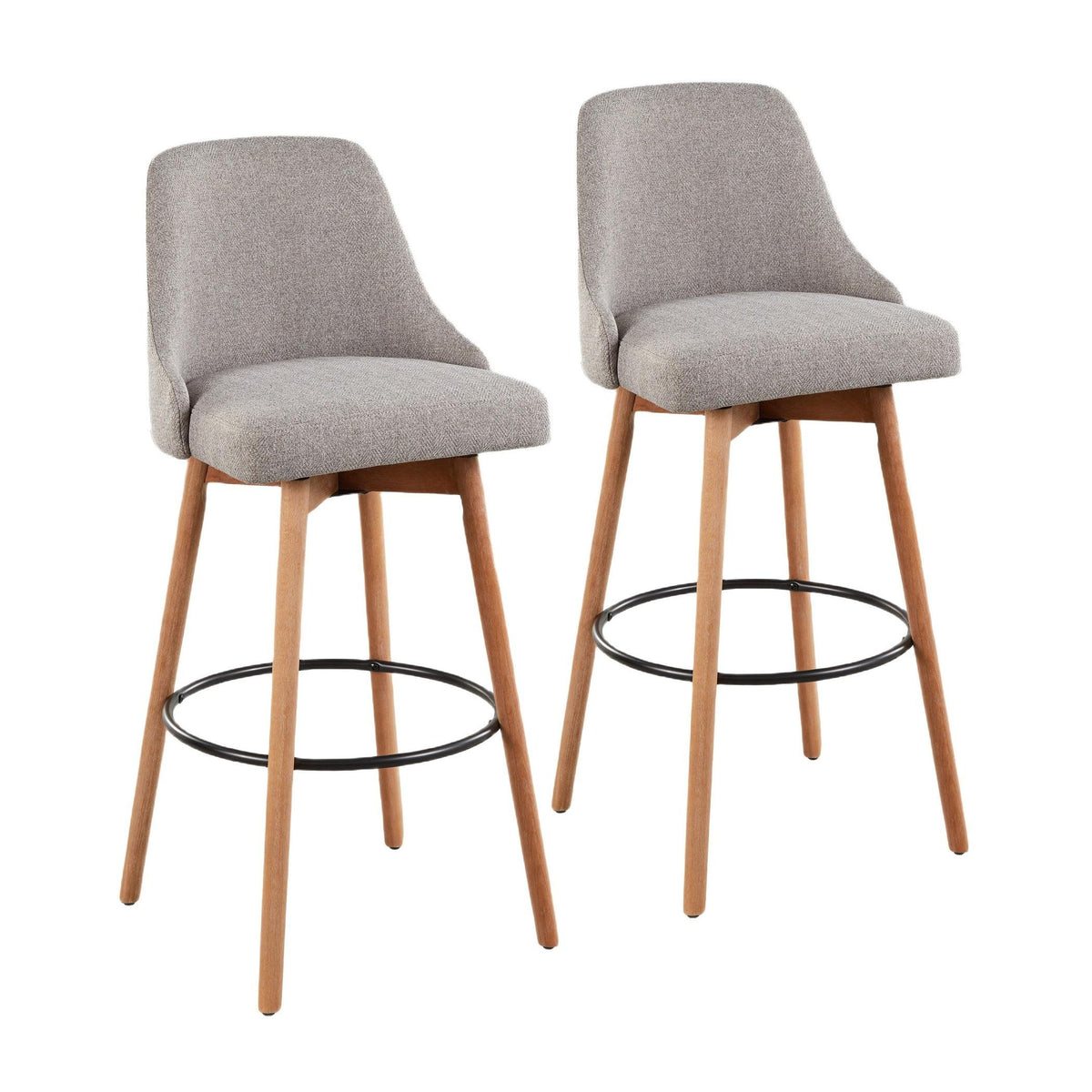 Marcel Upholstered 30" Fixed-Height Barstool - Set of 2