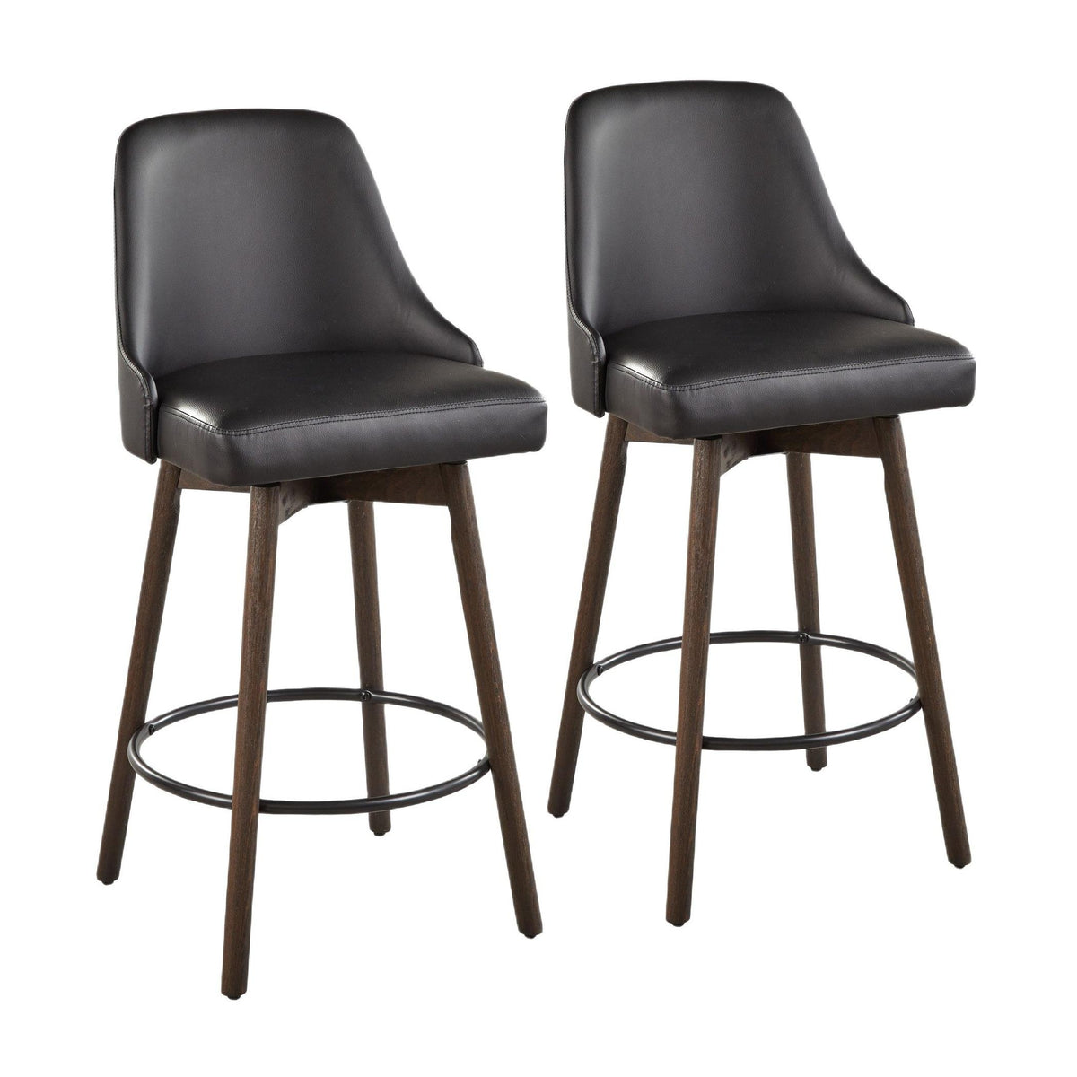Marcel Upholstered 26" Fixed-Height Counter Stool - Set of 2