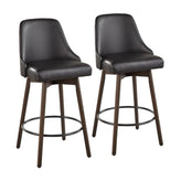 Marcel Upholstered 26" Fixed-Height Counter Stool - Set of 2