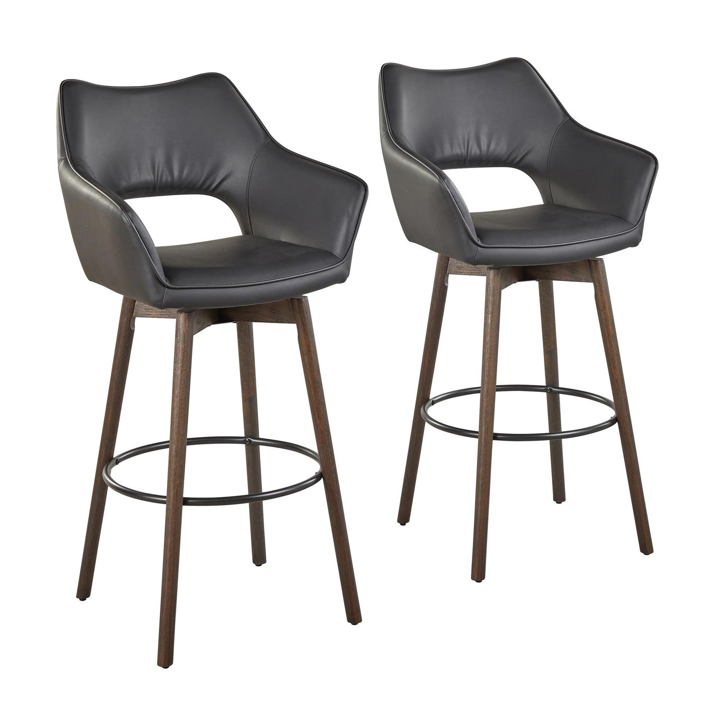 Mustang 30" Fixed-Height Barstool - Set of 2
