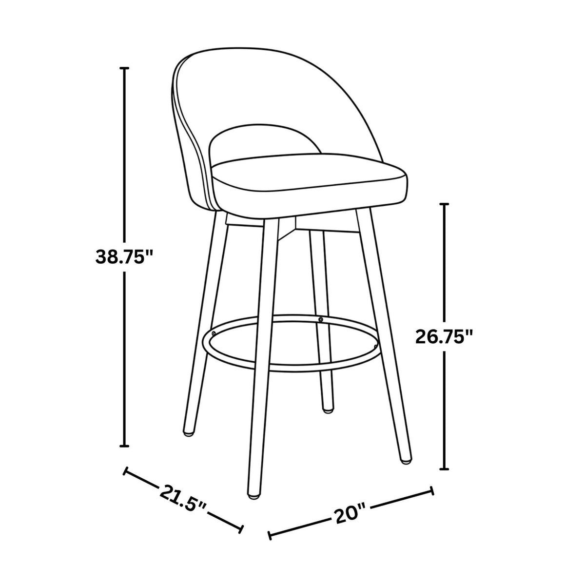 Renee Upholstered 30" Fixed-Height Barstool - Set of 2