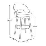 Renee Upholstered 30" Fixed-Height Barstool - Set of 2