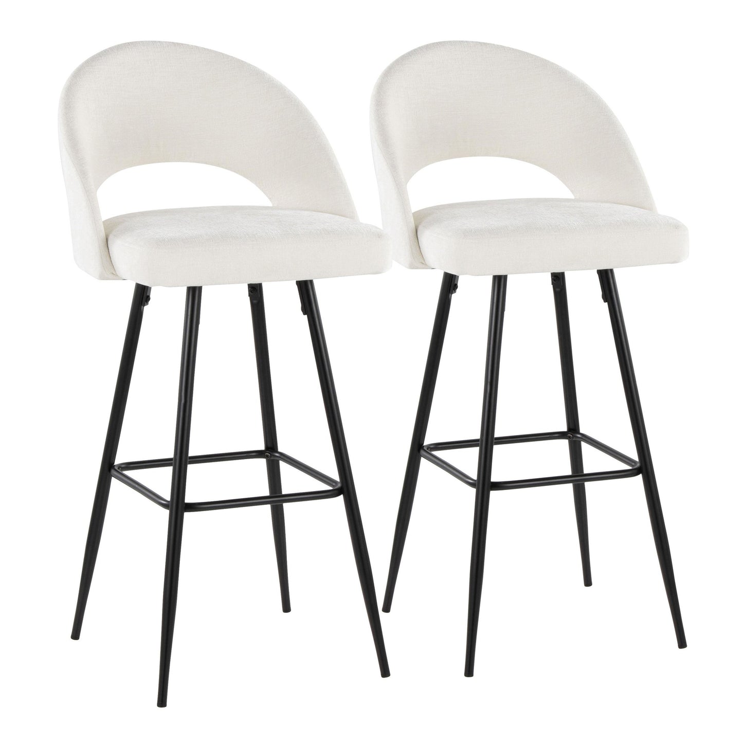 Renee Upholstered 30" Fixed-Height Barstool - Set of 2