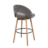 Renee Upholstered 30" Fixed-Height Barstool - Set of 2