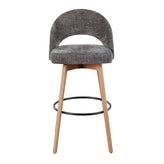 Renee Upholstered 30" Fixed-Height Barstool - Set of 2