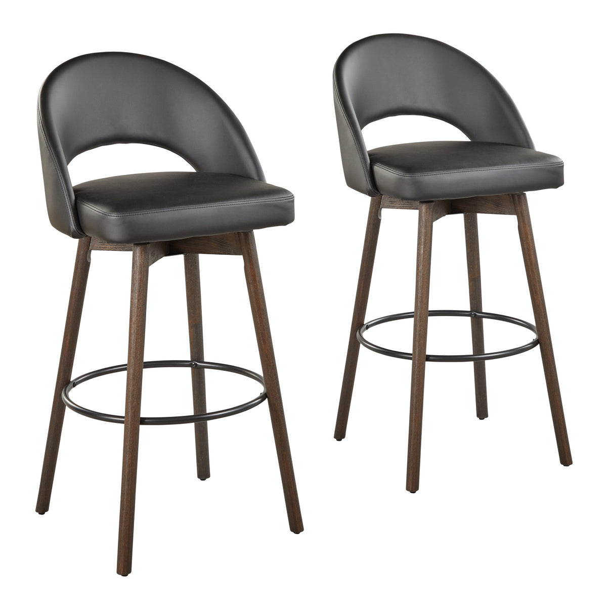 Renee Upholstered 30" Fixed-Height Barstool - Set of 2