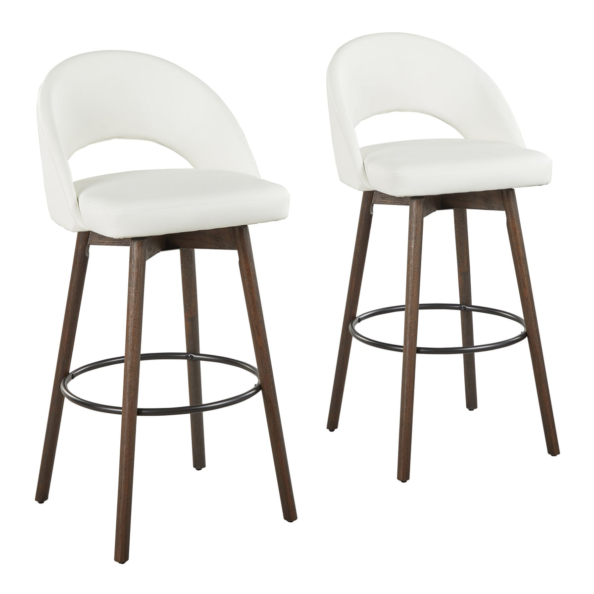 Renee Upholstered 30" Fixed-Height Barstool - Set of 2