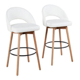 Renee Upholstered 30" Fixed-Height Barstool - Set of 2
