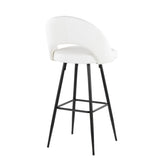 Renee Upholstered 30" Fixed-Height Barstool - Set of 2