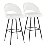 Renee Upholstered 30" Fixed-Height Barstool - Set of 2