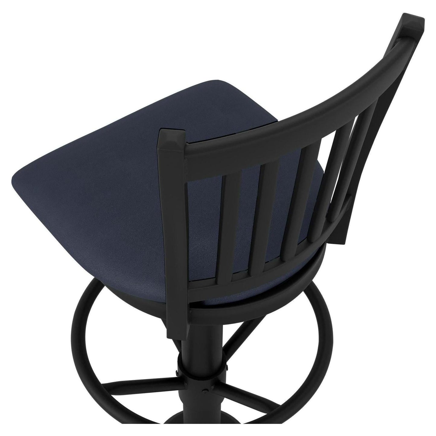 Vertical Slat Bolt Down Metal Swivel Bar Stool19c4438013123e411a