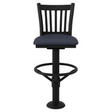 Vertical Slat Bolt Down Metal Swivel Bar Stool19c44380131146a800