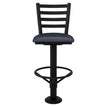 Premium Ladder Back Bolt Down Metal Swivel Bar Stool19c4422a2914f163f2