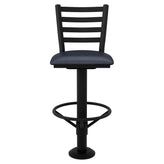 Premium Ladder Back Bolt Down Metal Swivel Bar Stool19c4422a2914f163f2