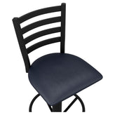 Premium Ladder Back Bolt Down Metal Swivel Bar Stool19c4422a291173d870