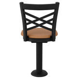 X Back Bolt Down Swivel Metal Chair19c445dcc2d32d041c