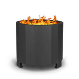 Titus Commercial Grade 19.5 inch Smokeless Outdoor Firepit, Natural Wood Burning Portable Fire Pit With Water-Resistant Cover, Black