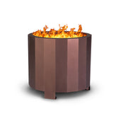 Titus Commercial Grade 19.5 inch Smokeless Outdoor Firepit, Natural Wood Burning Portable Fire Pit With Water-Resistant Cover, Bronze