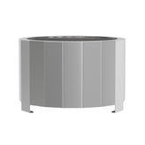 Titus Commercial Grade 27 inch Smokeless Outdoor Firepit, Natural Wood Burning Portable Fire Pit With Water-Resistant Cover, Stainless Steel