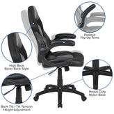 Optis Red Gaming Desk and Black Racing Chair Set with Cup Holder and Headphone Hook