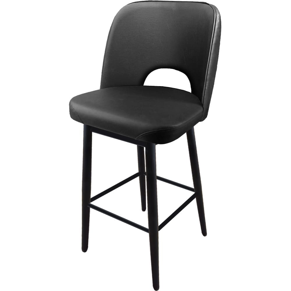Amata Cut Back Bucket Style Upholstered Bar Stools