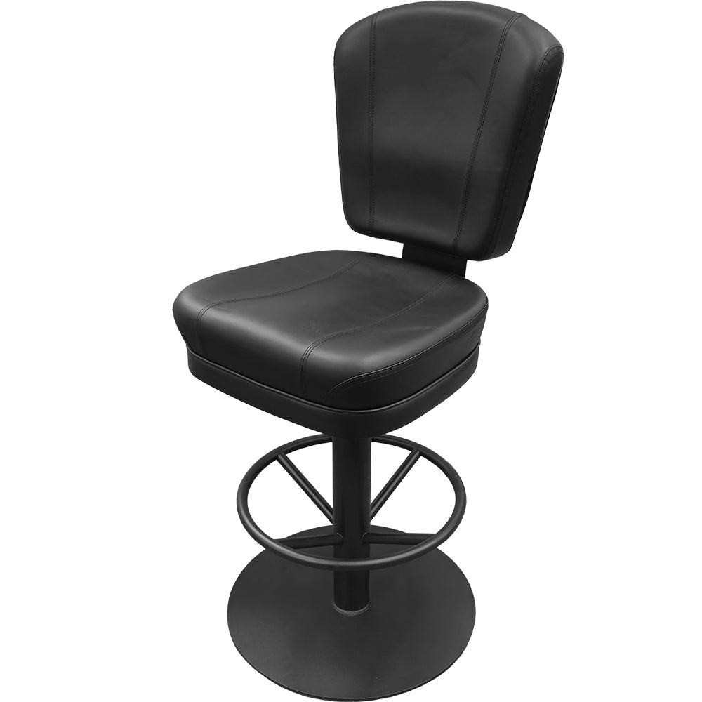 Holdem Casino Stool with Bar Height Pedestal Disc Swivel Base