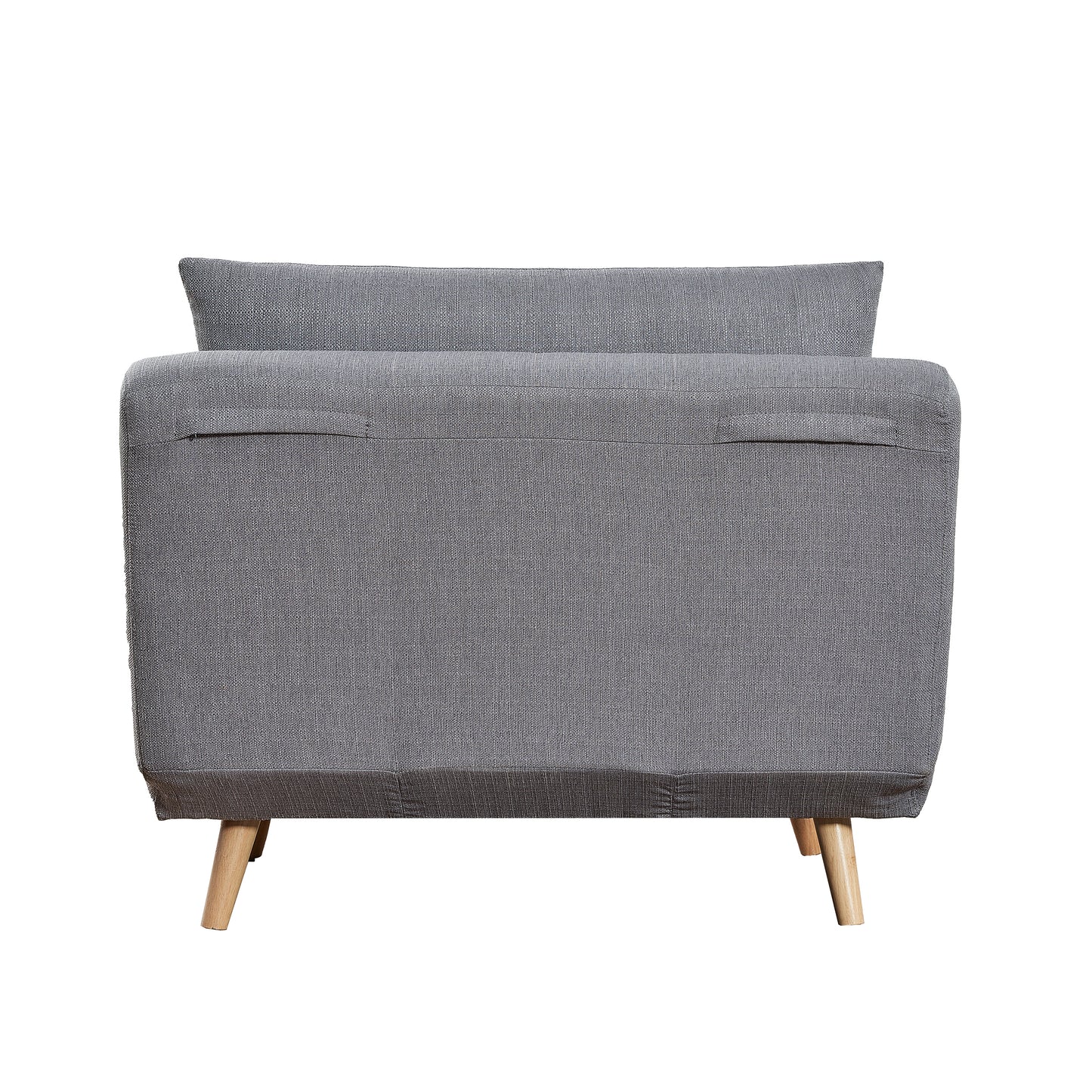 Shaw Convertible Tri-Fold Sleeper Chair with Pillow, Multifunctional Adjustable Sleeper with Channel Stitching and Hideaway Legs in Light Gray