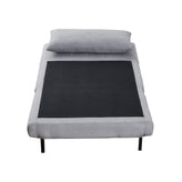Shaw Convertible Tri-Fold Sleeper Chair with Pillow, Multifunctional Adjustable Sleeper with Channel Stitching and Hideaway Legs in Light Gray