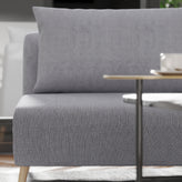 Shaw Convertible Tri-Fold Sleeper Chair with Pillow, Multifunctional Adjustable Sleeper with Channel Stitching and Hideaway Legs in Light Gray