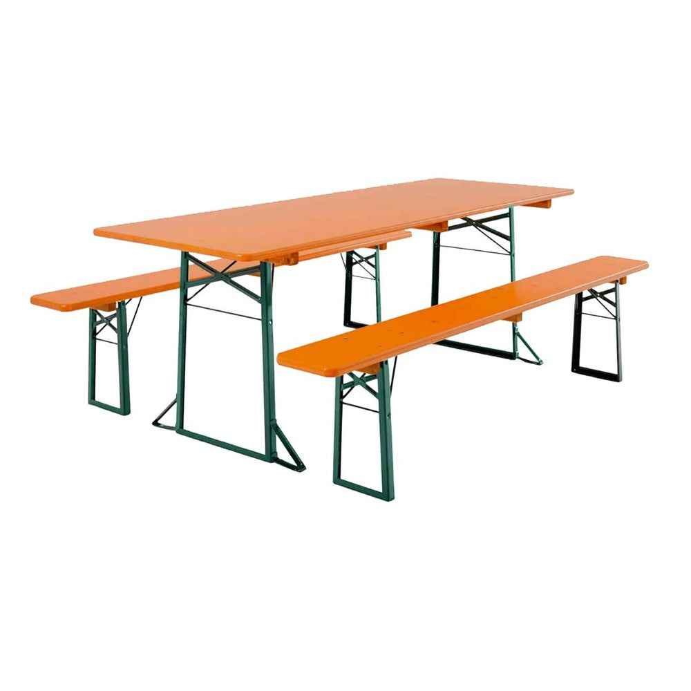 Classic Outdoor Beer Garden Table and Bench Set