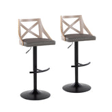 Charlotte Adjustable Barstool - Set of 2