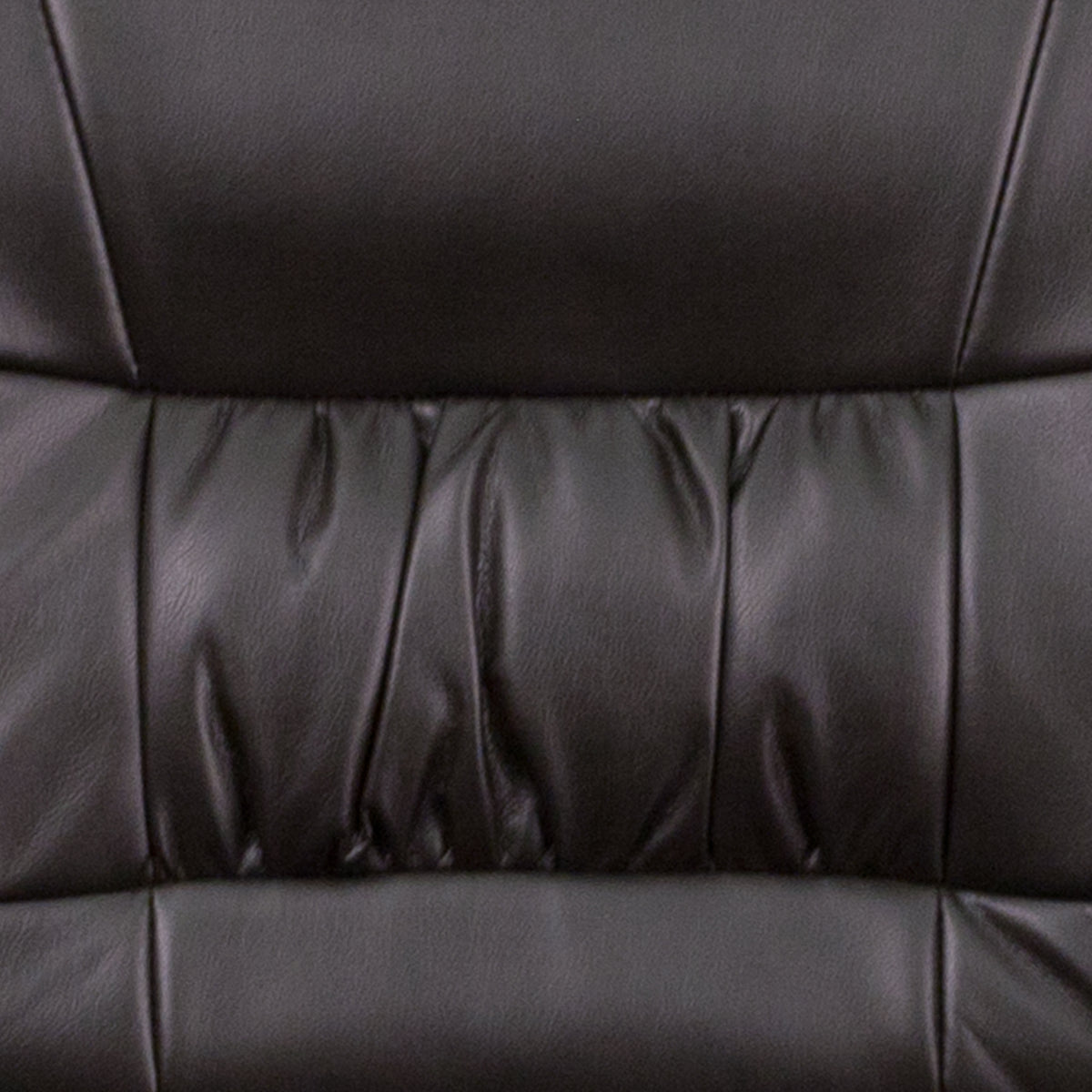 Haeger Brown LeatherSoft Executive Side Reception Chair with Black Metal Frame
