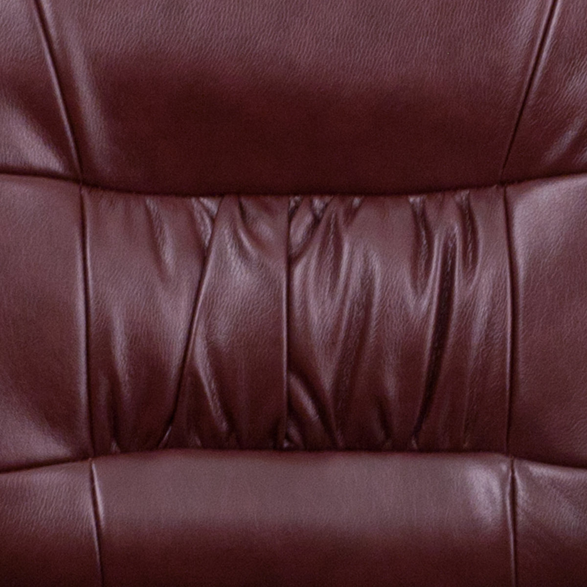 Haeger Burgundy LeatherSoft Executive Side Reception Chair with Black Metal Frame