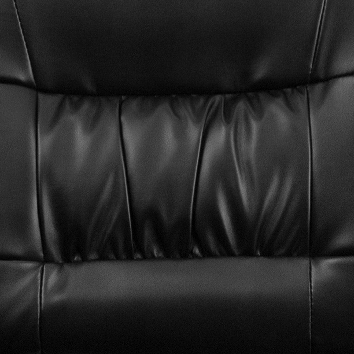 Haeger Black LeatherSoft Executive Side Reception Chair with Black Metal Frame