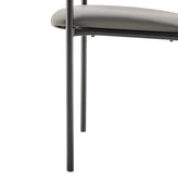 Tiffany Comfort Gray Vinyl Stackable Steel Side Reception Chair with Arms