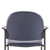 Tiffany Comfort Navy Vinyl Stackable Steel Side Reception Chair with Arms